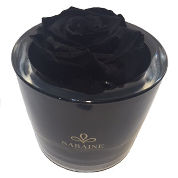 Luxury Gift Saraine medium preserved Chic Black rose